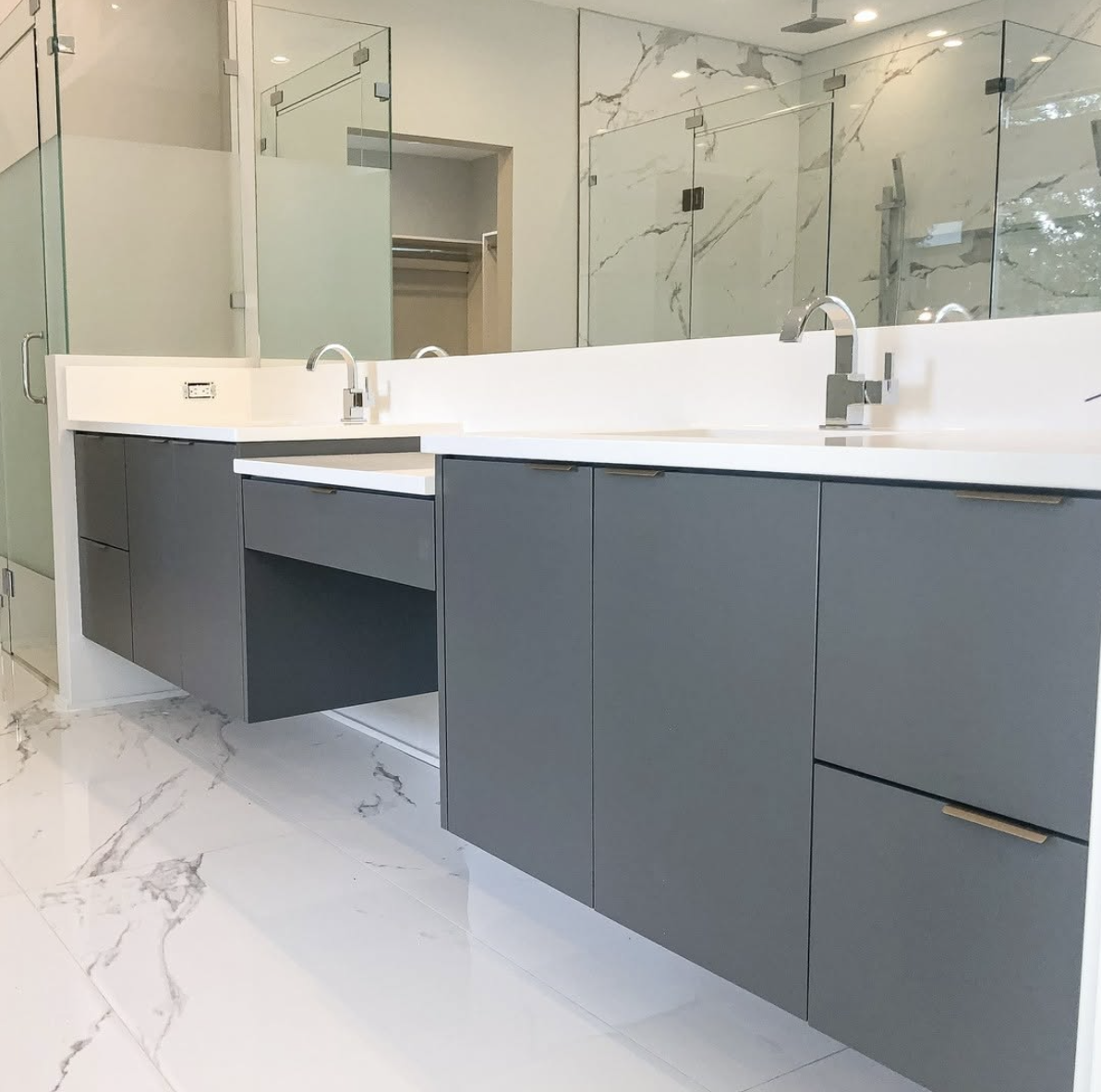 custom bathroom vanities in Langley crafted by Giovani Interior Millwork Inc.
